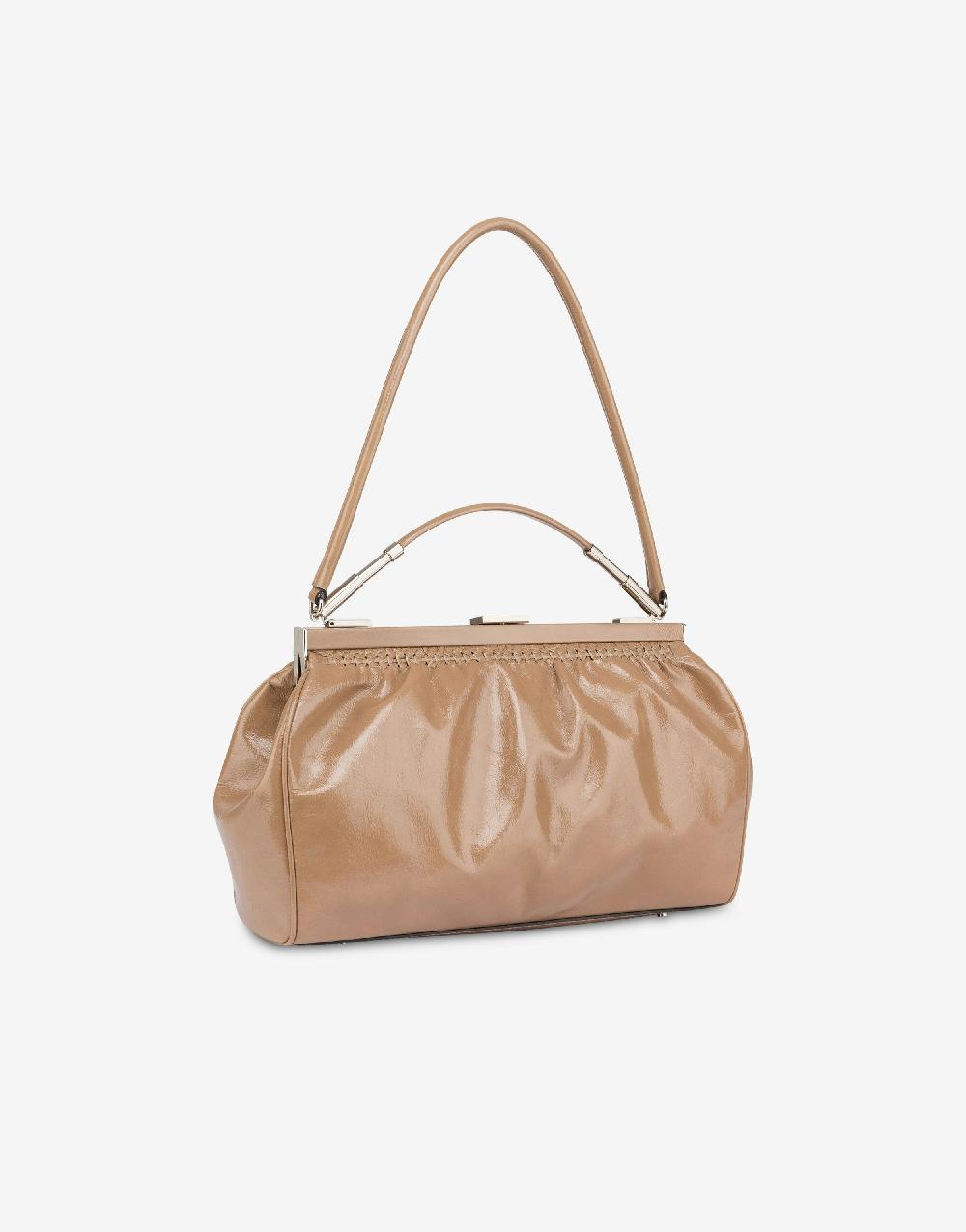 Alberta Ferretti Borsa a spalla in vitello lucido Negozio