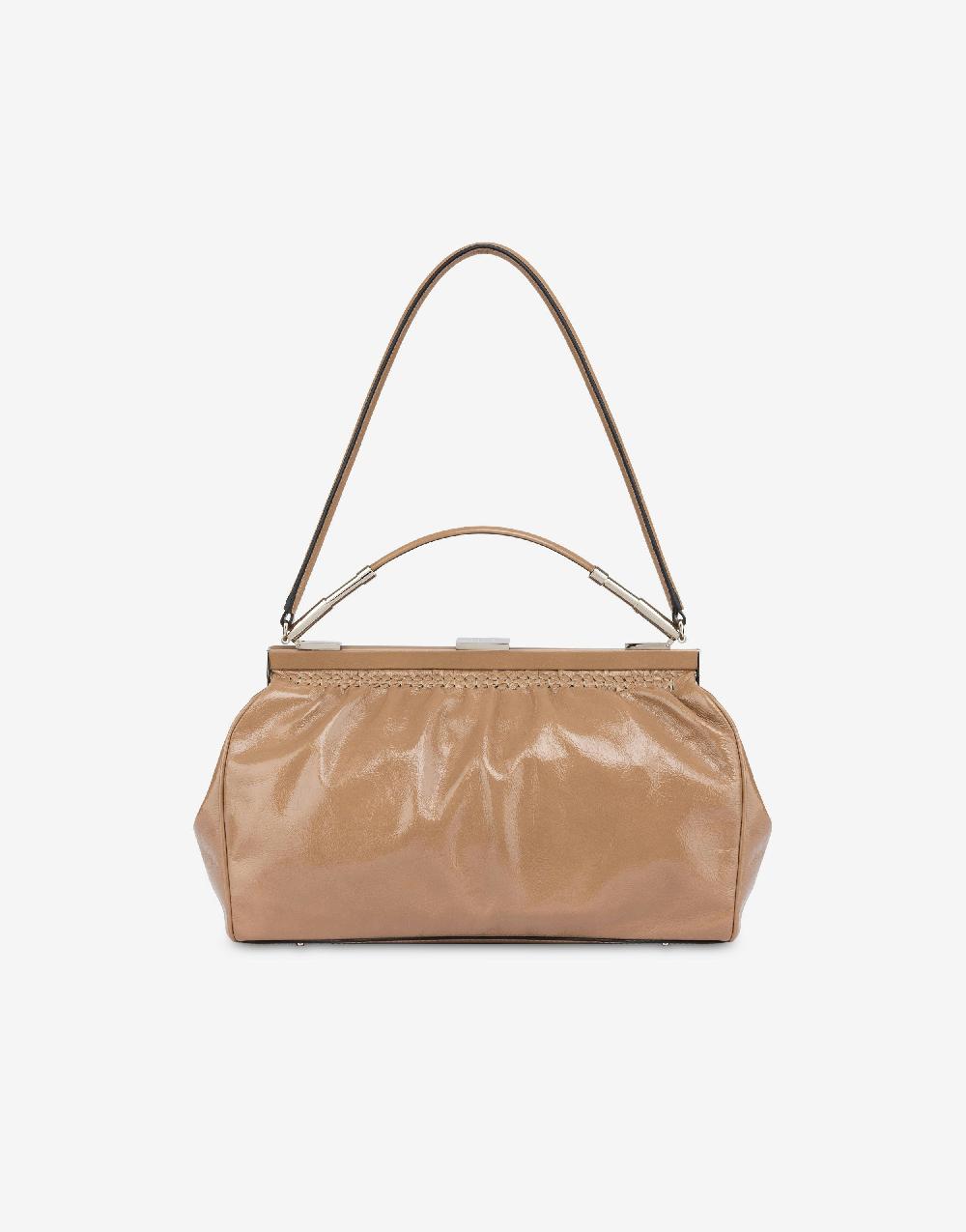 Alberta Ferretti Borsa a spalla in vitello lucido Negozio