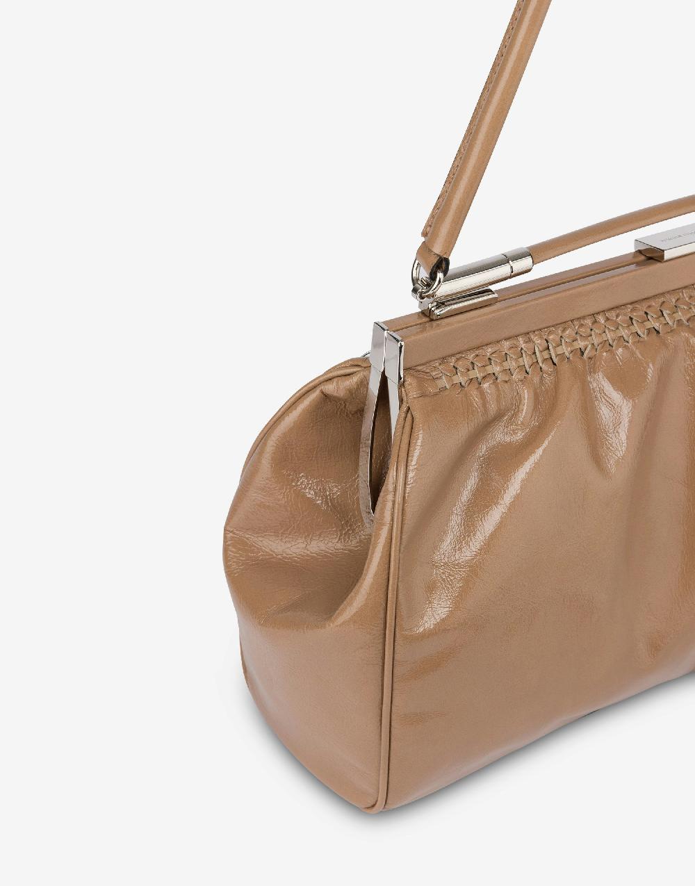 Alberta Ferretti Borsa a spalla in vitello lucido Negozio
