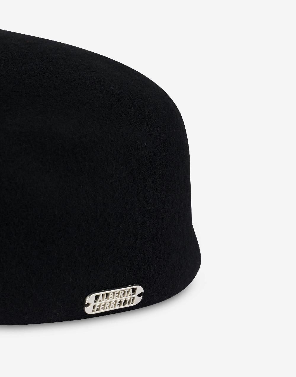 Alberta Ferretti Cappello in panno di lana Nuova