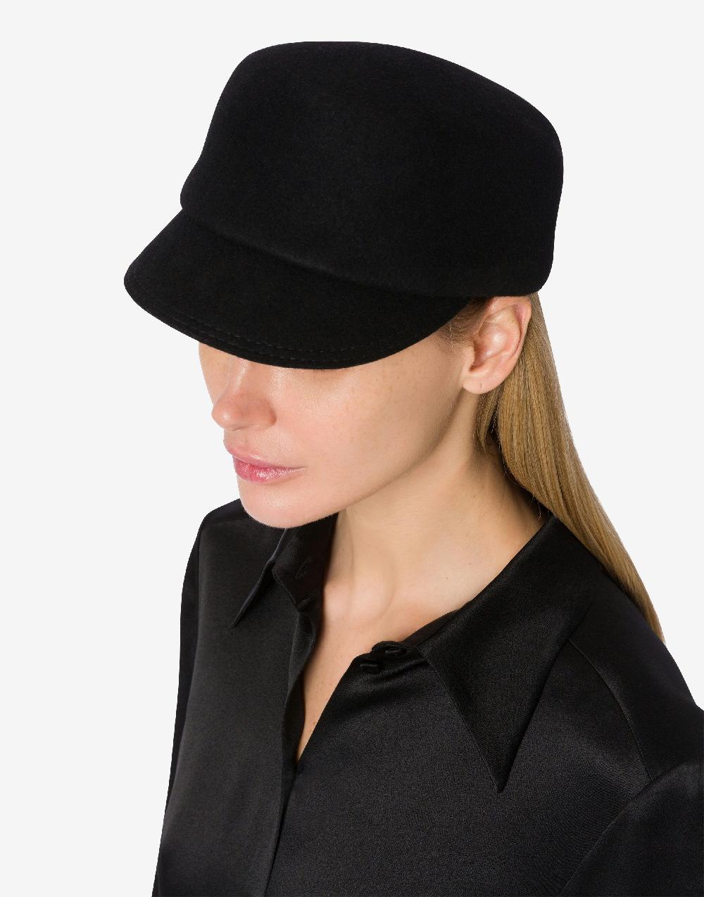 Alberta Ferretti Cappello in panno di lana Nuova