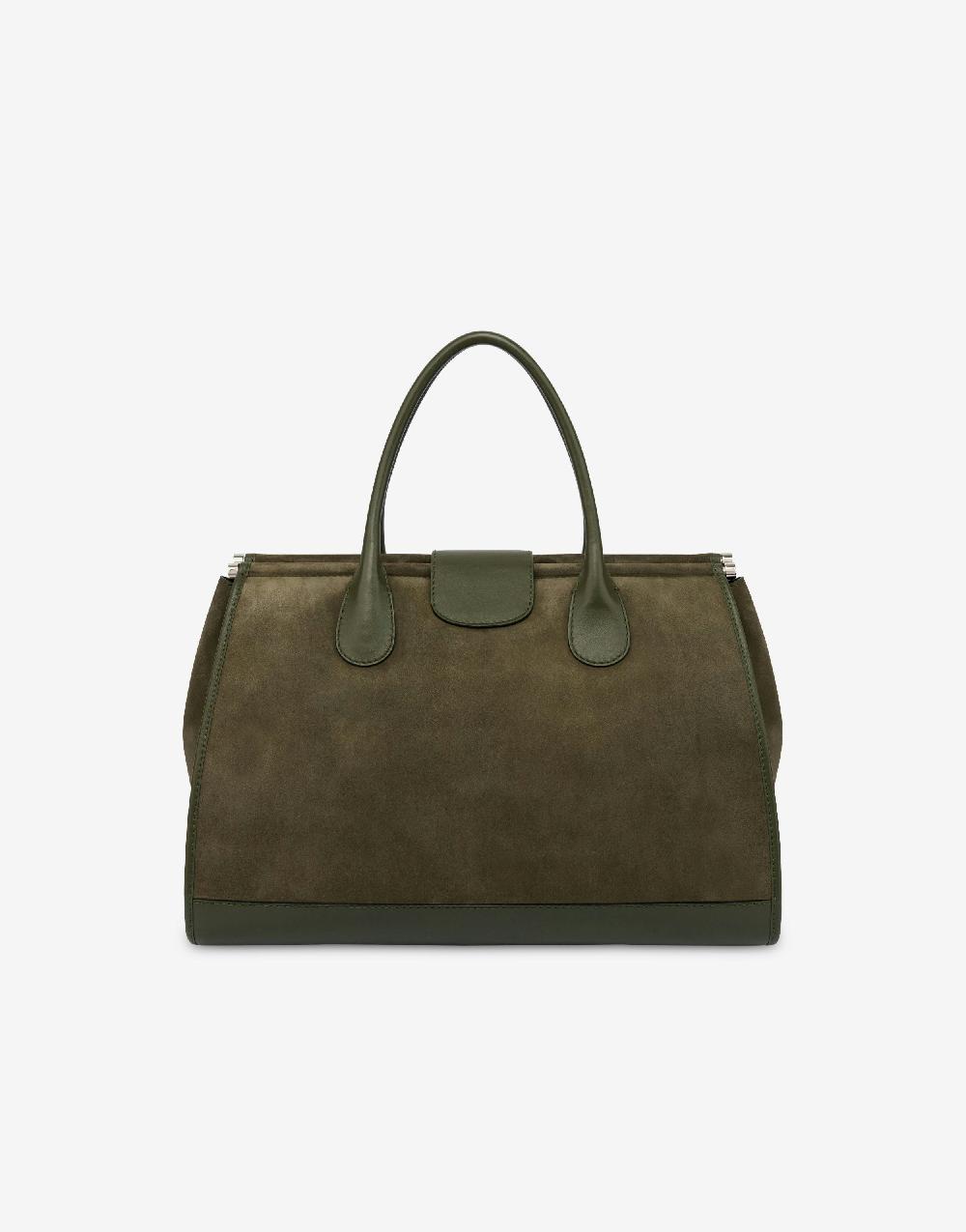 Alberta Ferretti Borsa doppio manico in camoscio 2025