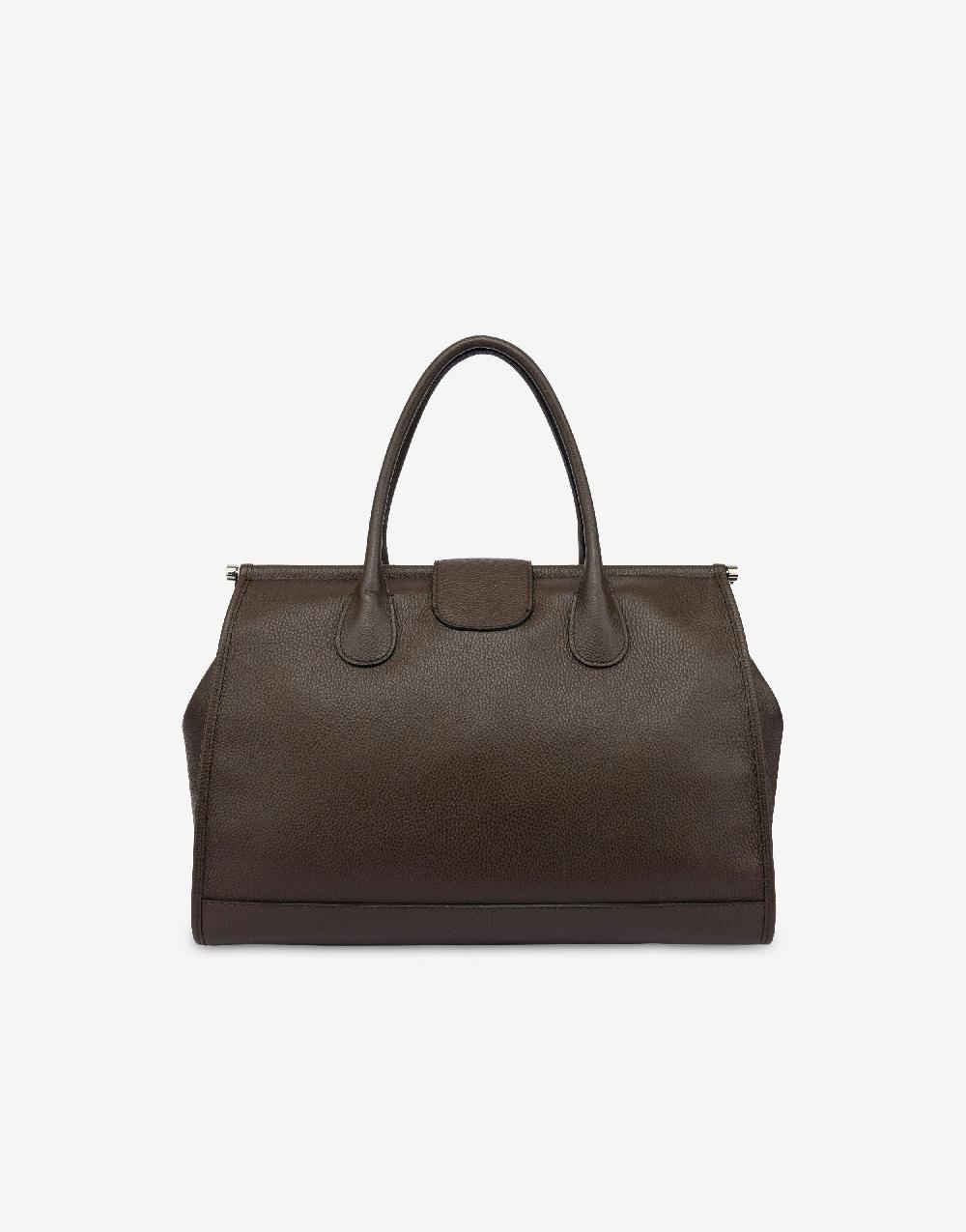 Alberta Ferretti Borsa doppio manico in vitello granato In Linea