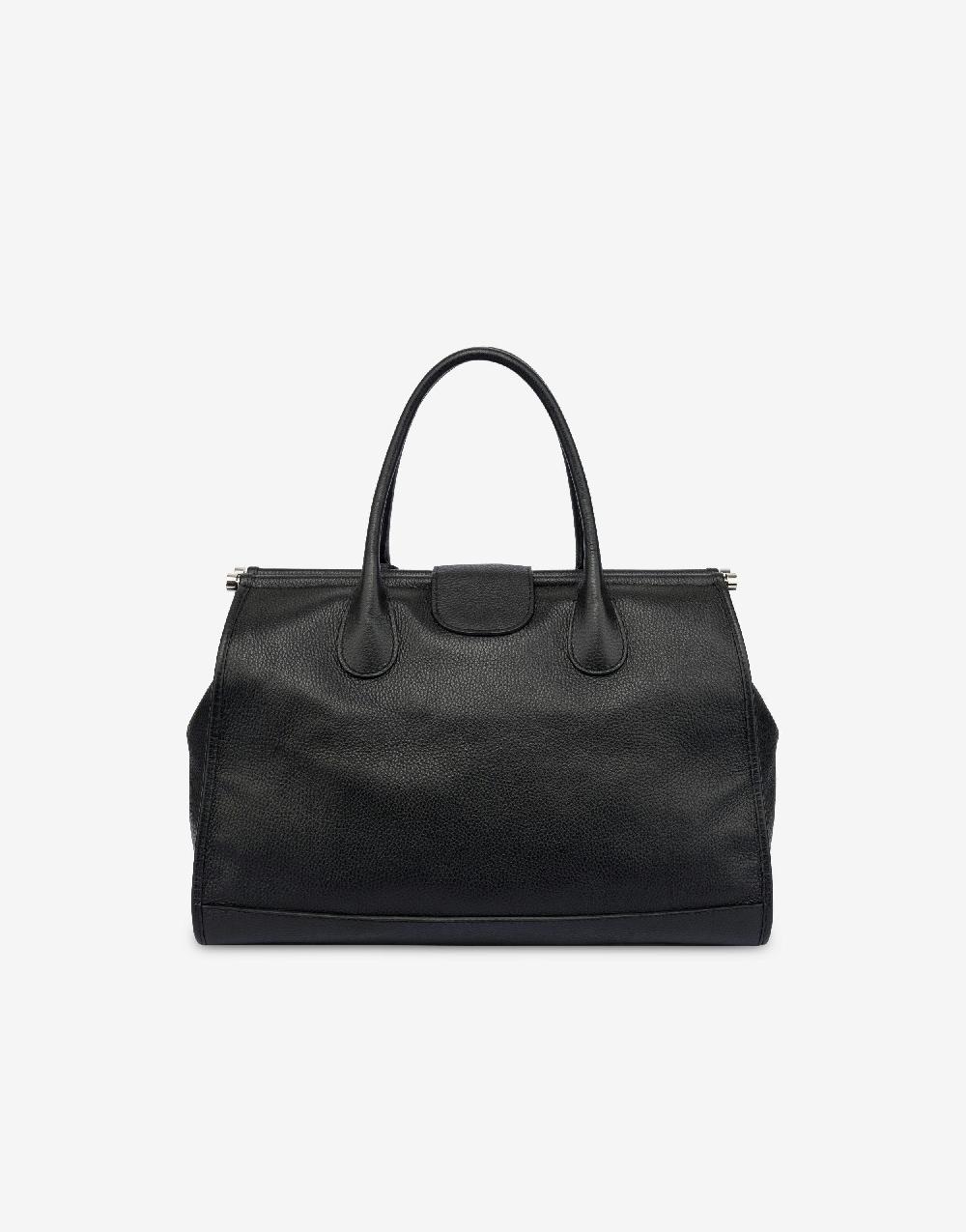 Alberta Ferretti Borsa doppio manico in vitello granato Nuovo