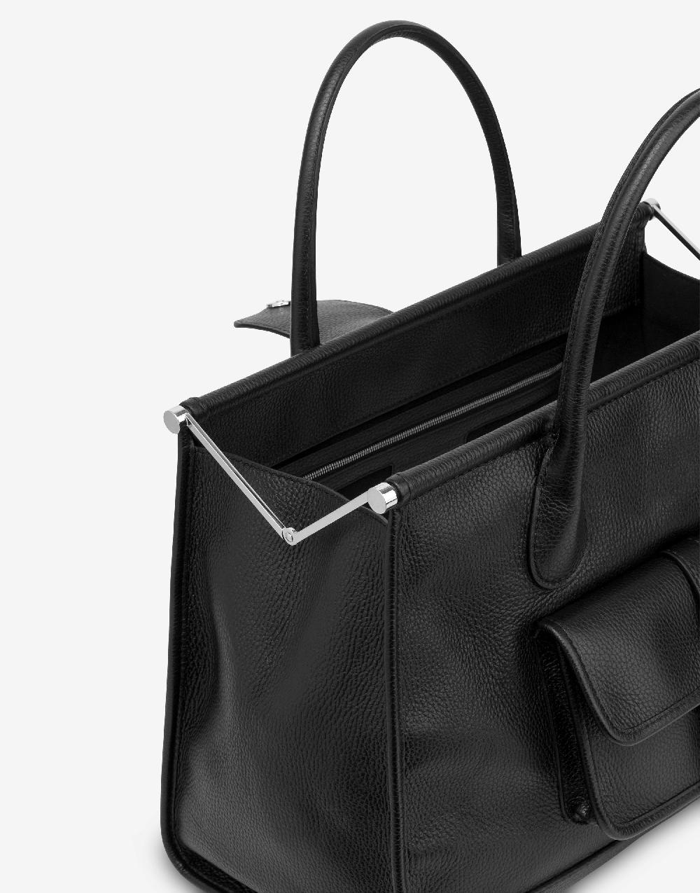 Alberta Ferretti Borsa doppio manico in vitello granato Nuovo