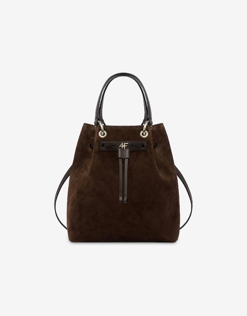 Alberta Ferretti Borsa a secchiello in camoscio Qualità