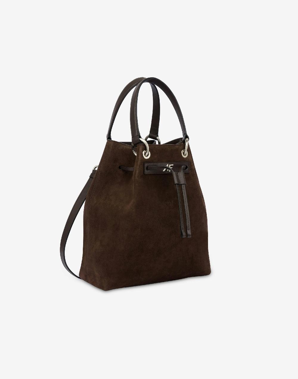 Alberta Ferretti Borsa a secchiello in camoscio Qualità