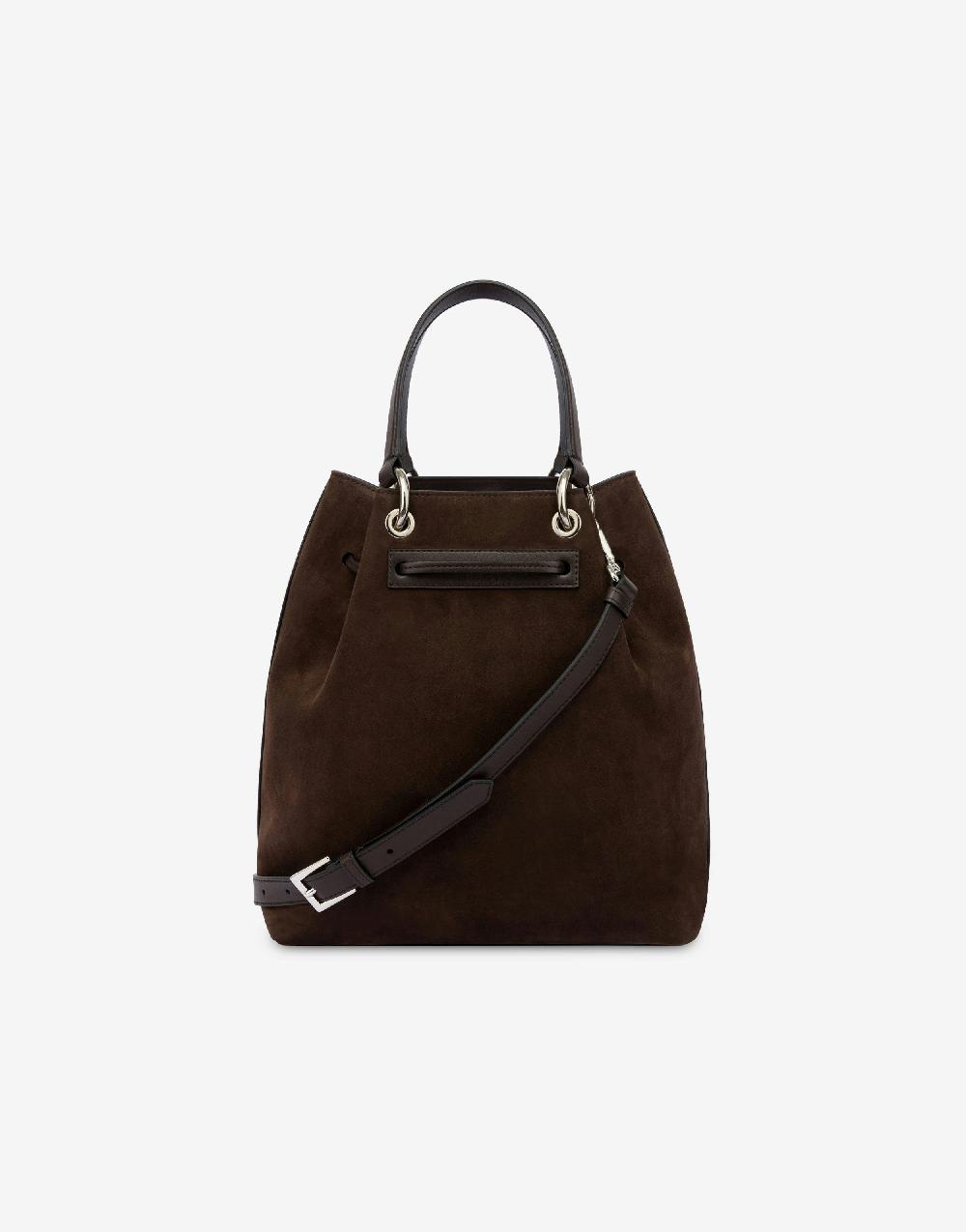 Alberta Ferretti Borsa a secchiello in camoscio Qualità