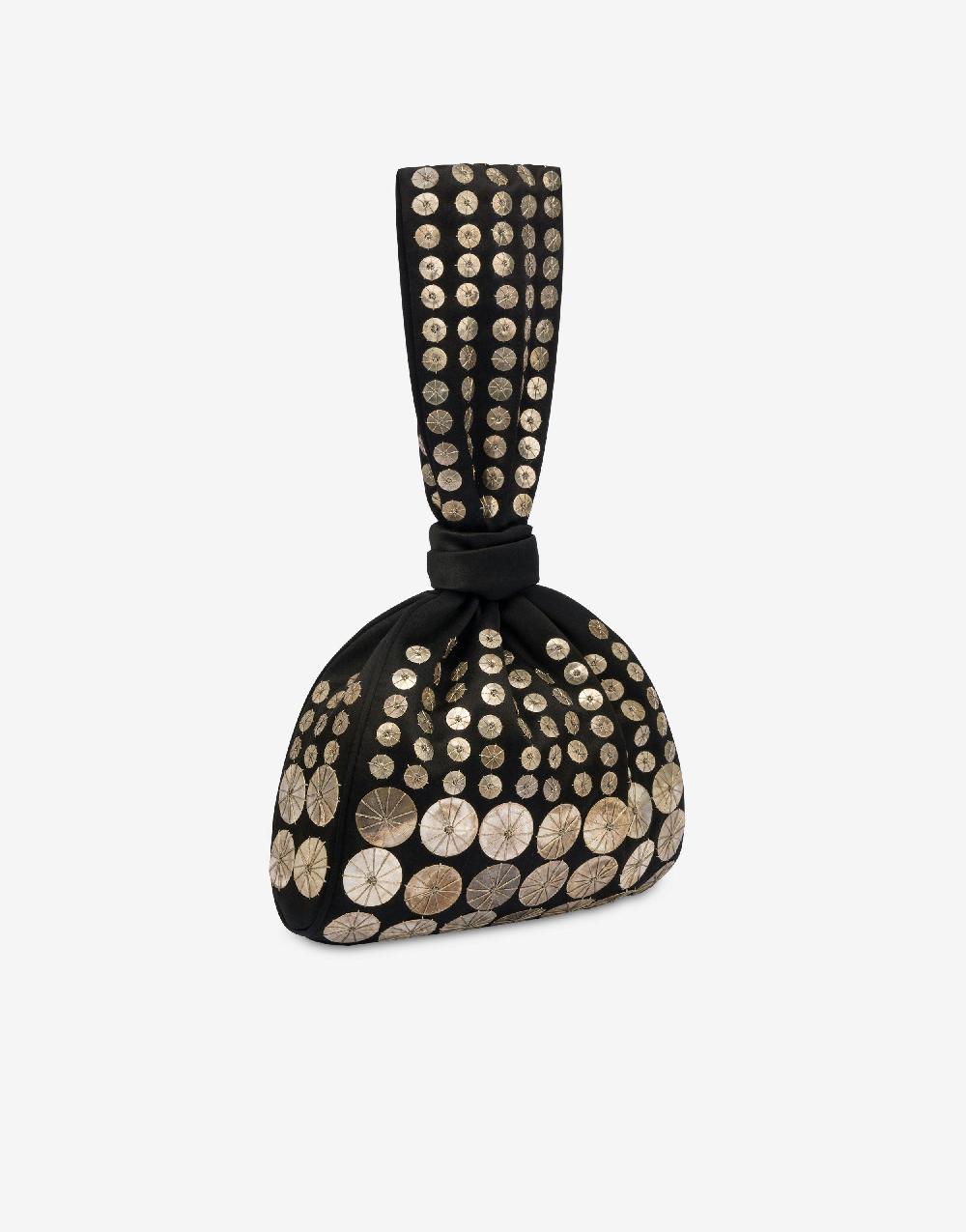 Alberta Ferretti Bucket bag in raso con ricamo Soddisfazione Garantita