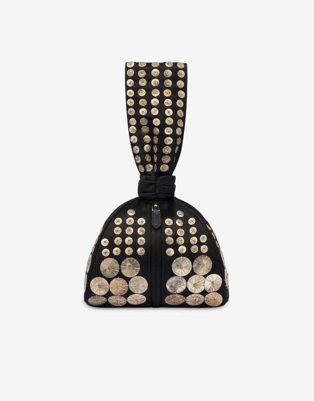 Alberta Ferretti Bucket bag in raso con ricamo Soddisfazione Garantita