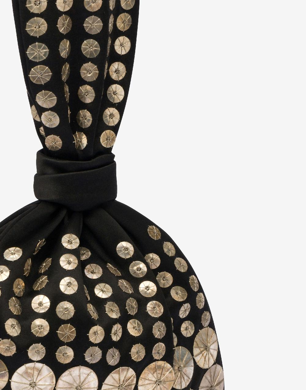 Alberta Ferretti Bucket bag in raso con ricamo Soddisfazione Garantita