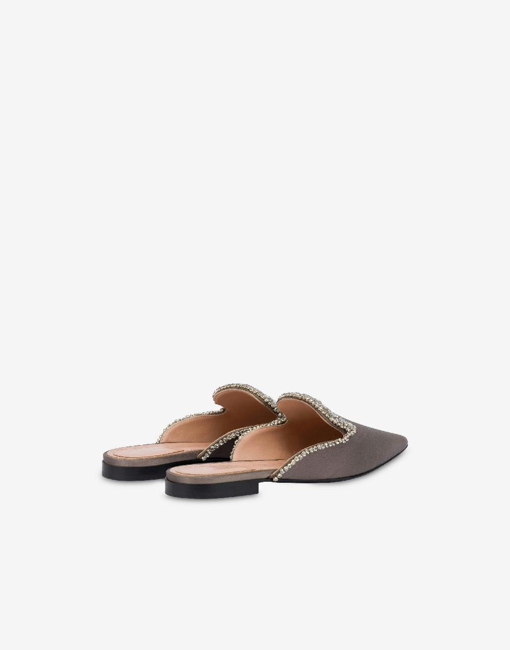 Alberta Ferretti Mia Mule in raso con ricamo effetto gioiello Offerta