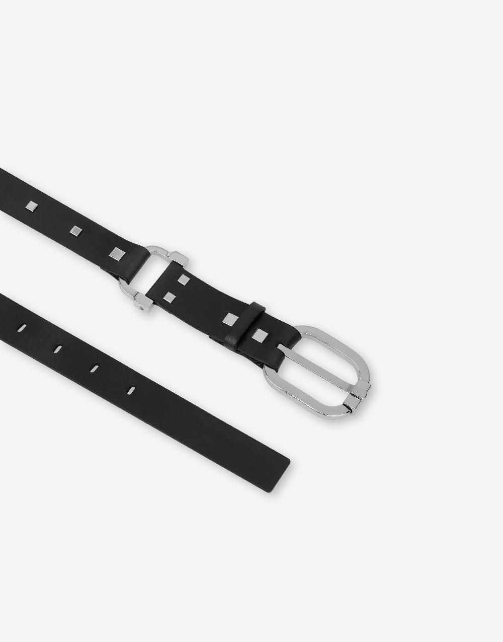 Alberta Ferretti Cintura in cuoio con borchie In Vendita