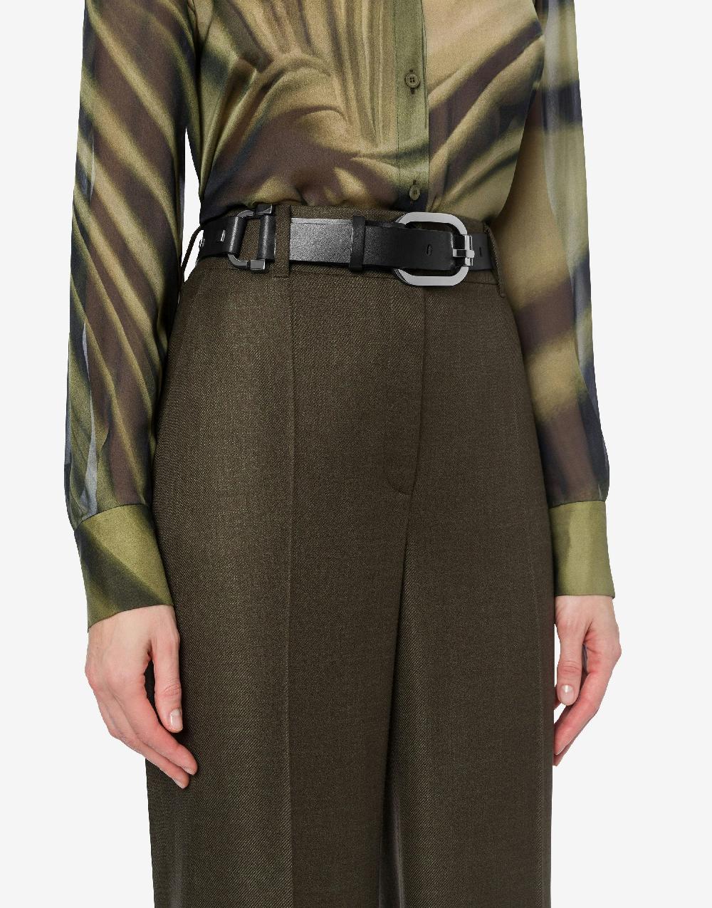 Alberta Ferretti Cintura in cuoio con borchie In Vendita