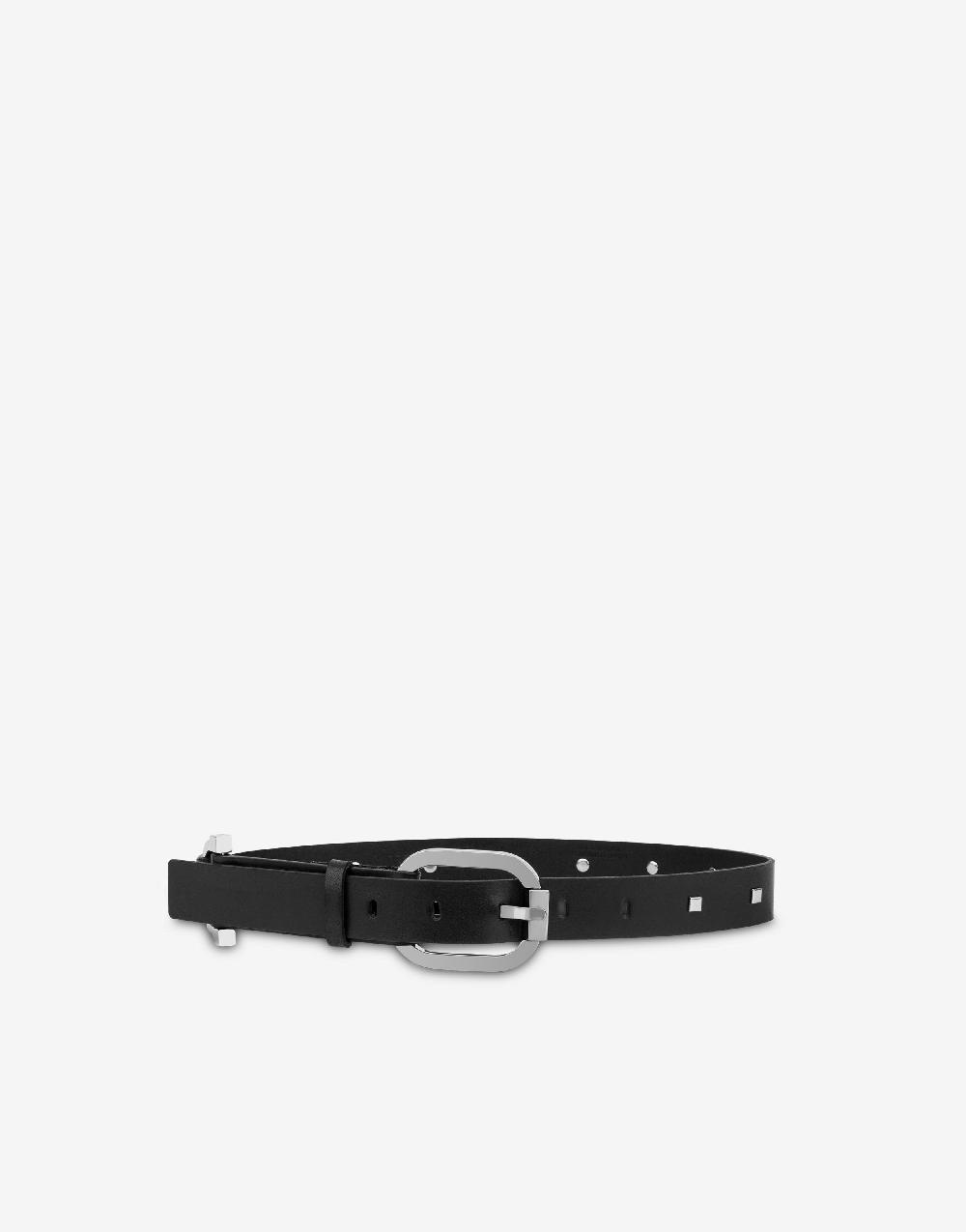 Alberta Ferretti Cintura in cuoio con borchie In Vendita