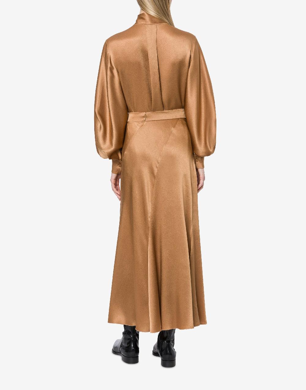 Alberta Ferretti Camicia in raso con collo lavallière Nuovo