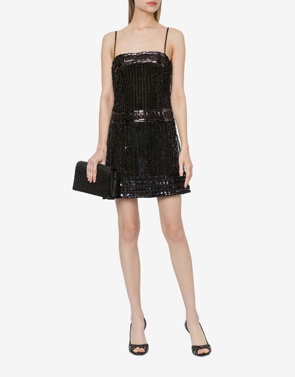 Alberta Ferretti Minidress in tulle con paillettes Qualità Garantita