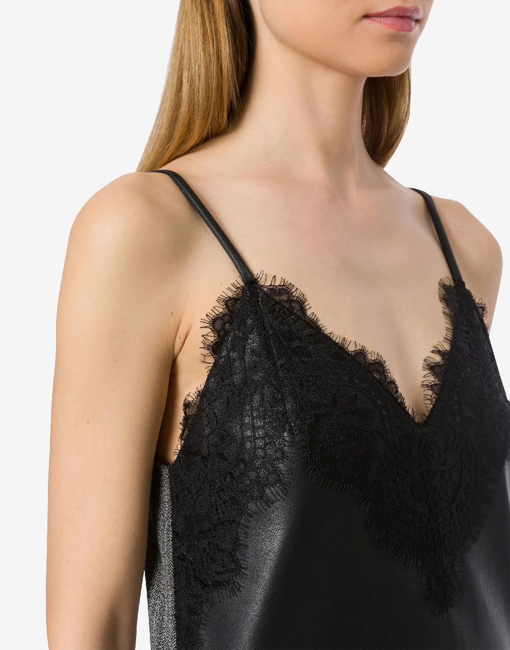 Alberta Ferretti Tank top in tessuto nappato e chevron Promozione Limitata