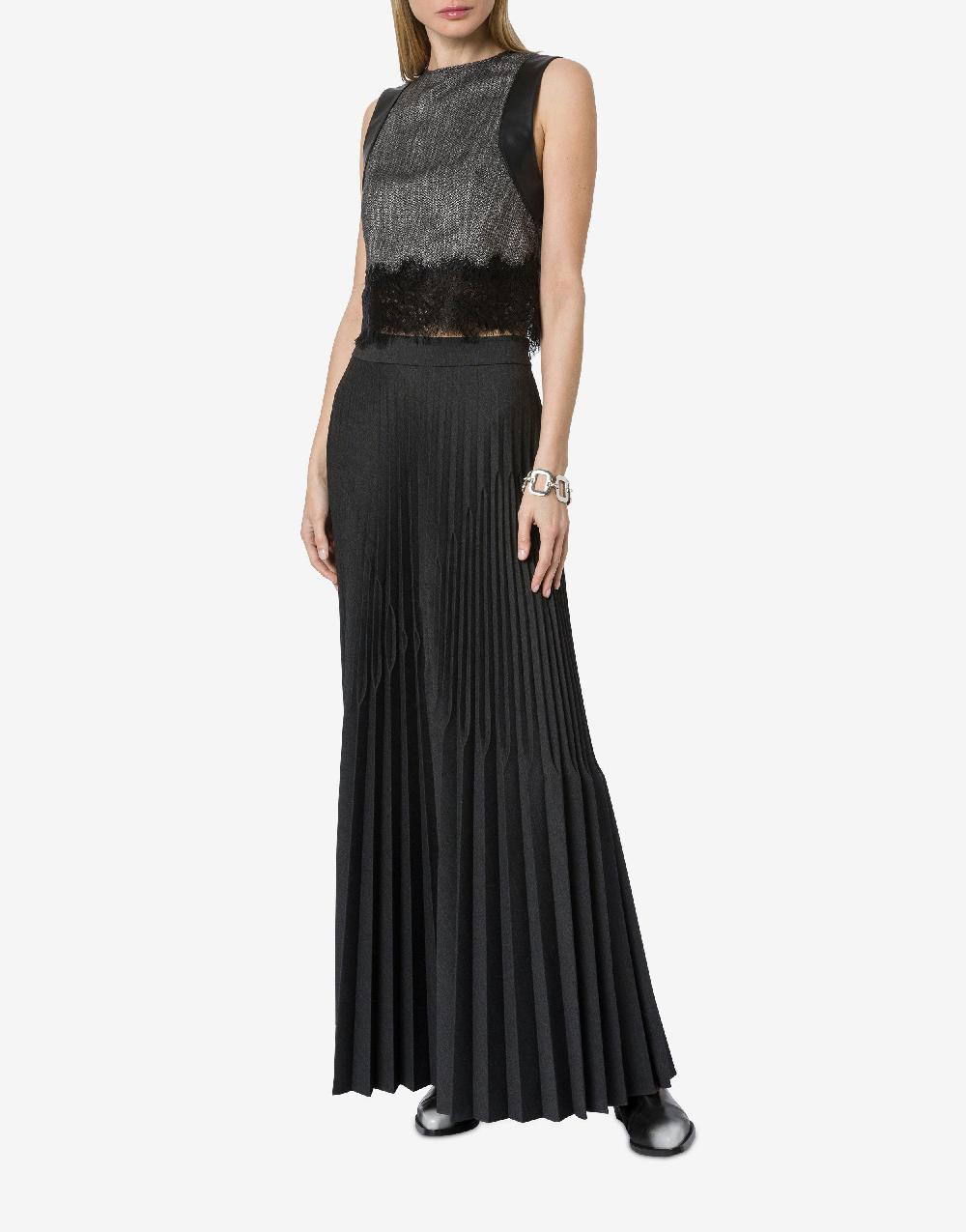 Alberta Ferretti Gonna in twill di lana stretch Sottocosto
