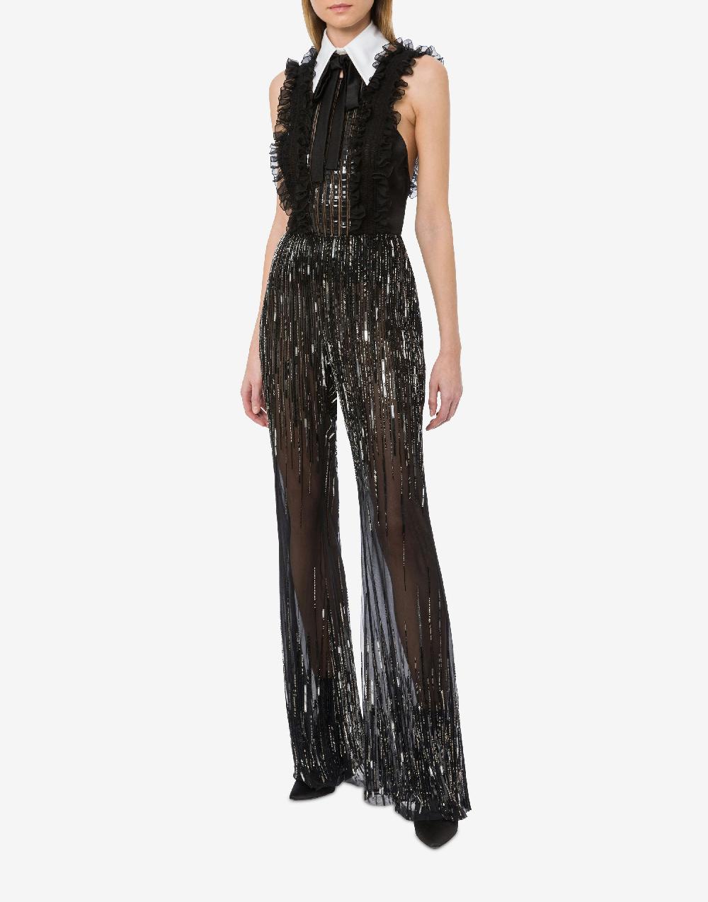 Alberta Ferretti Top in chiffon organico con colletto staccabile Offerte
