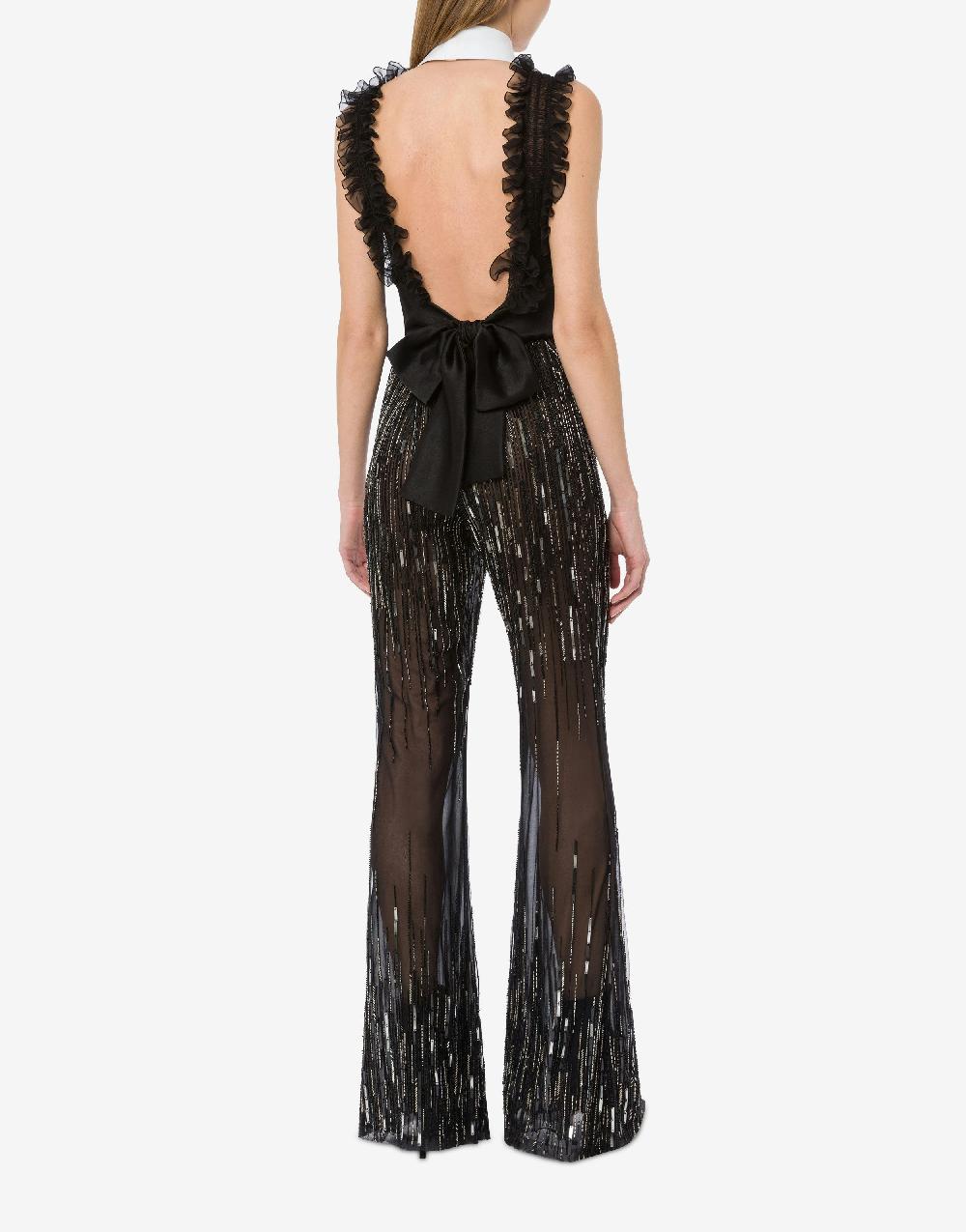 Alberta Ferretti Top in chiffon organico con colletto staccabile Offerte