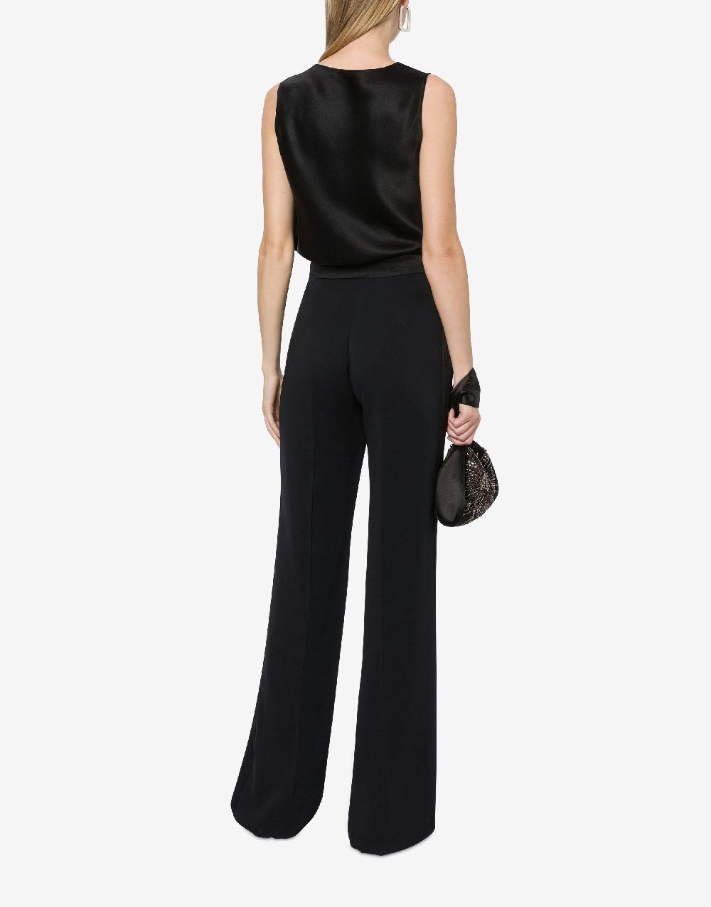 Alberta Ferretti Top in raso con drappeggi Vendita Calda