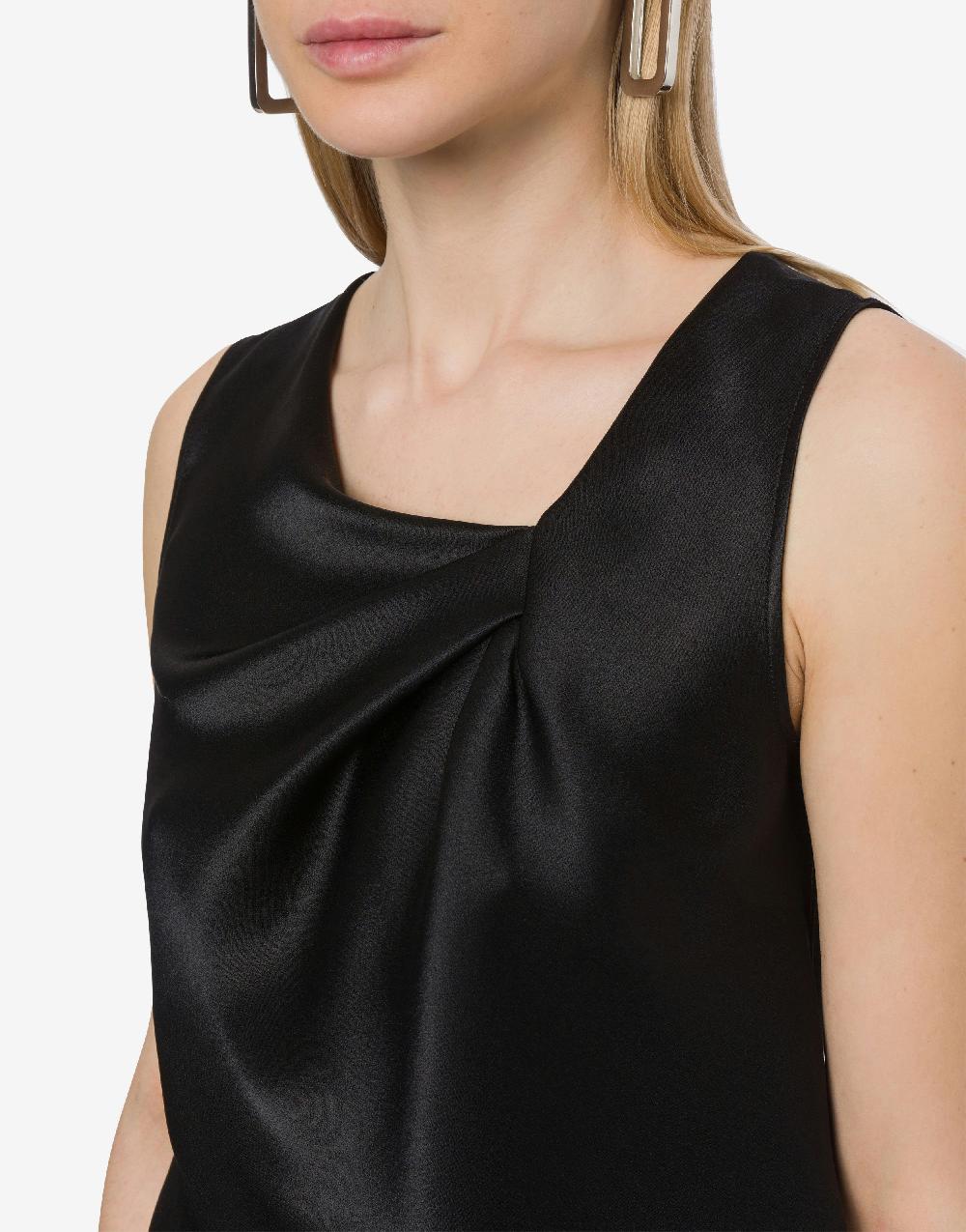 Alberta Ferretti Top in raso con drappeggi Vendita Calda