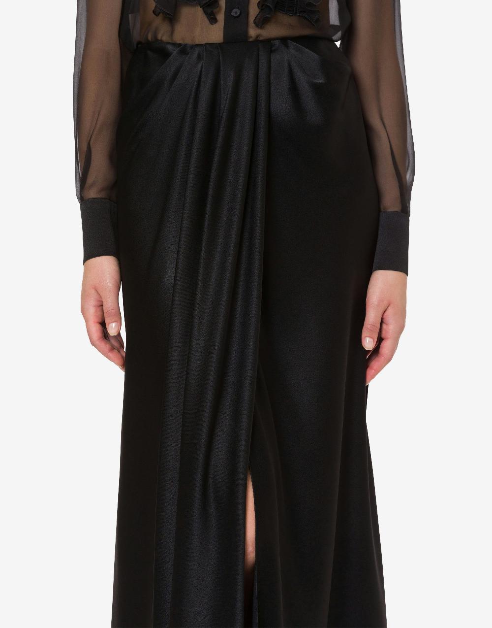 Alberta Ferretti Gonna lunga in raso Vendita Economica