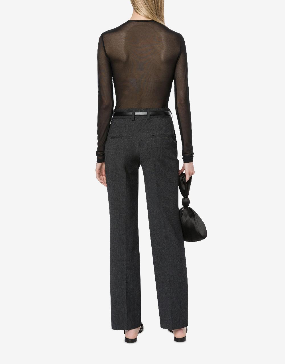 Alberta Ferretti T-shirt in tulle stretch con strass e perline Vendite Flash