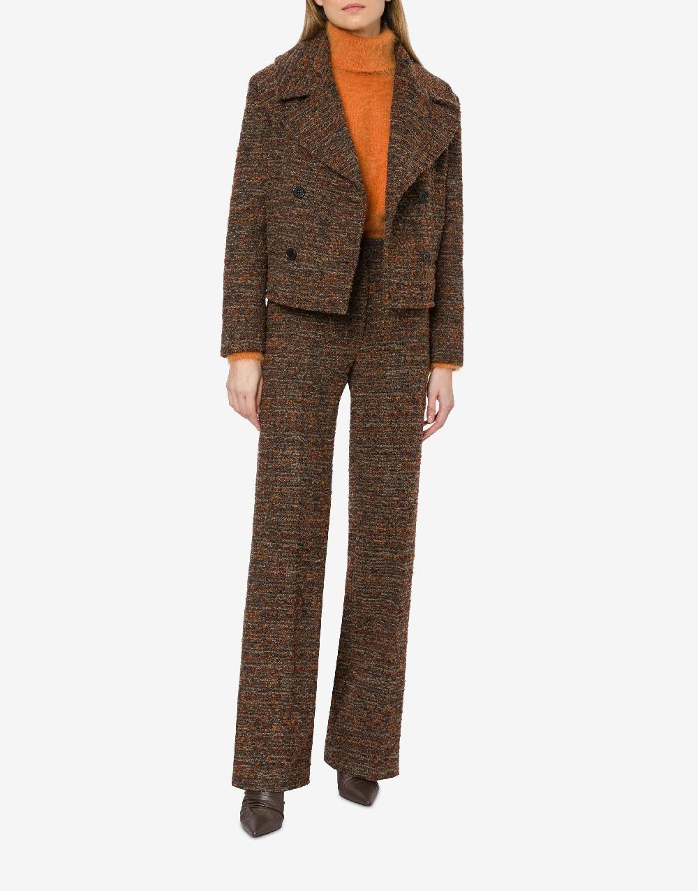 Alberta Ferretti Cappotto corto in tweed bottonato Italia