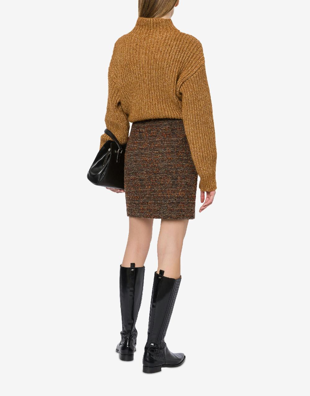 Alberta Ferretti Minigonna in tweed bottonato 2025