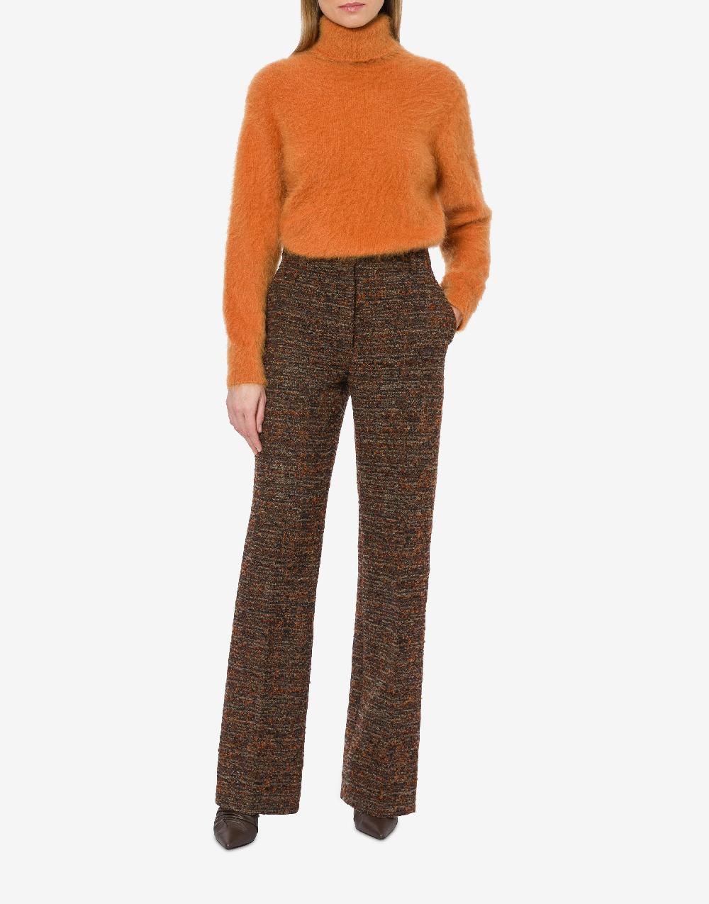 Alberta Ferretti Pantalone in tweed bottonato In Linea
