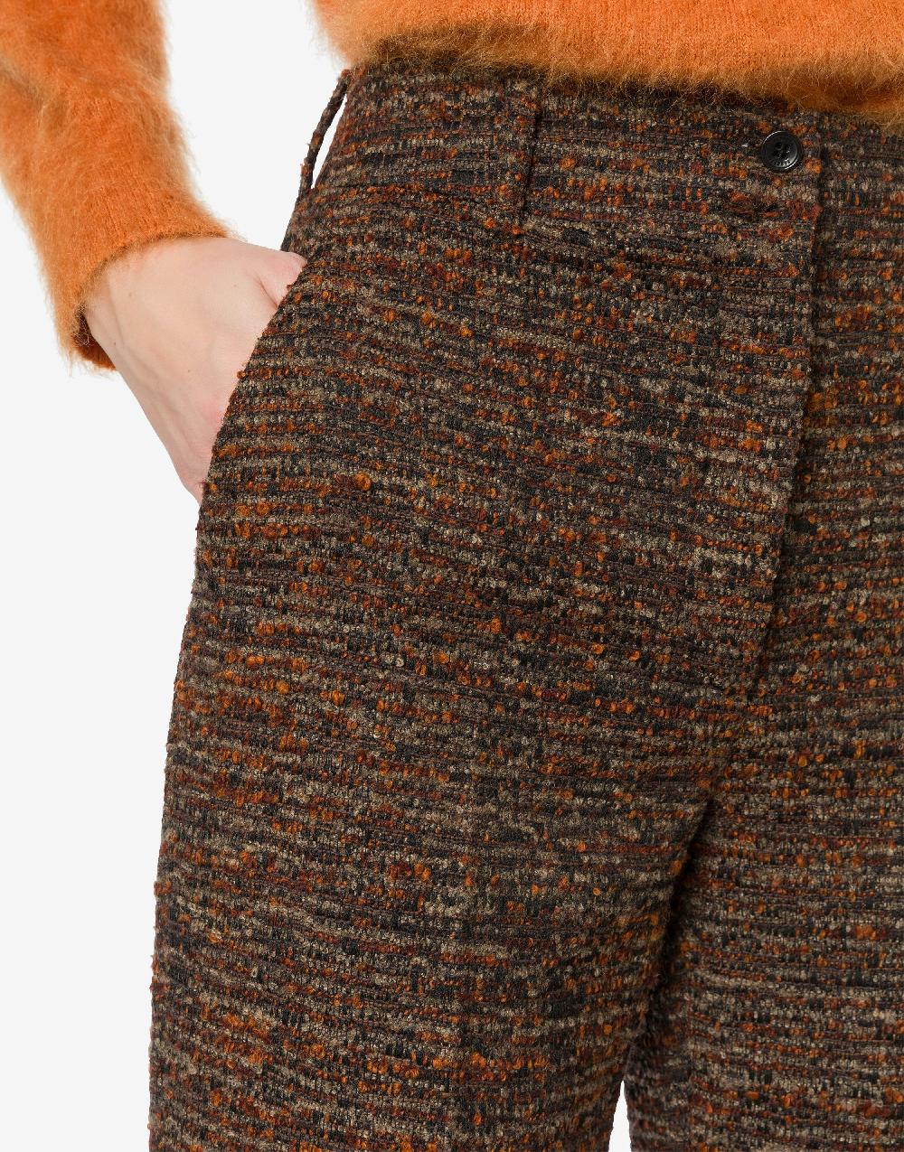 Alberta Ferretti Pantalone in tweed bottonato In Linea
