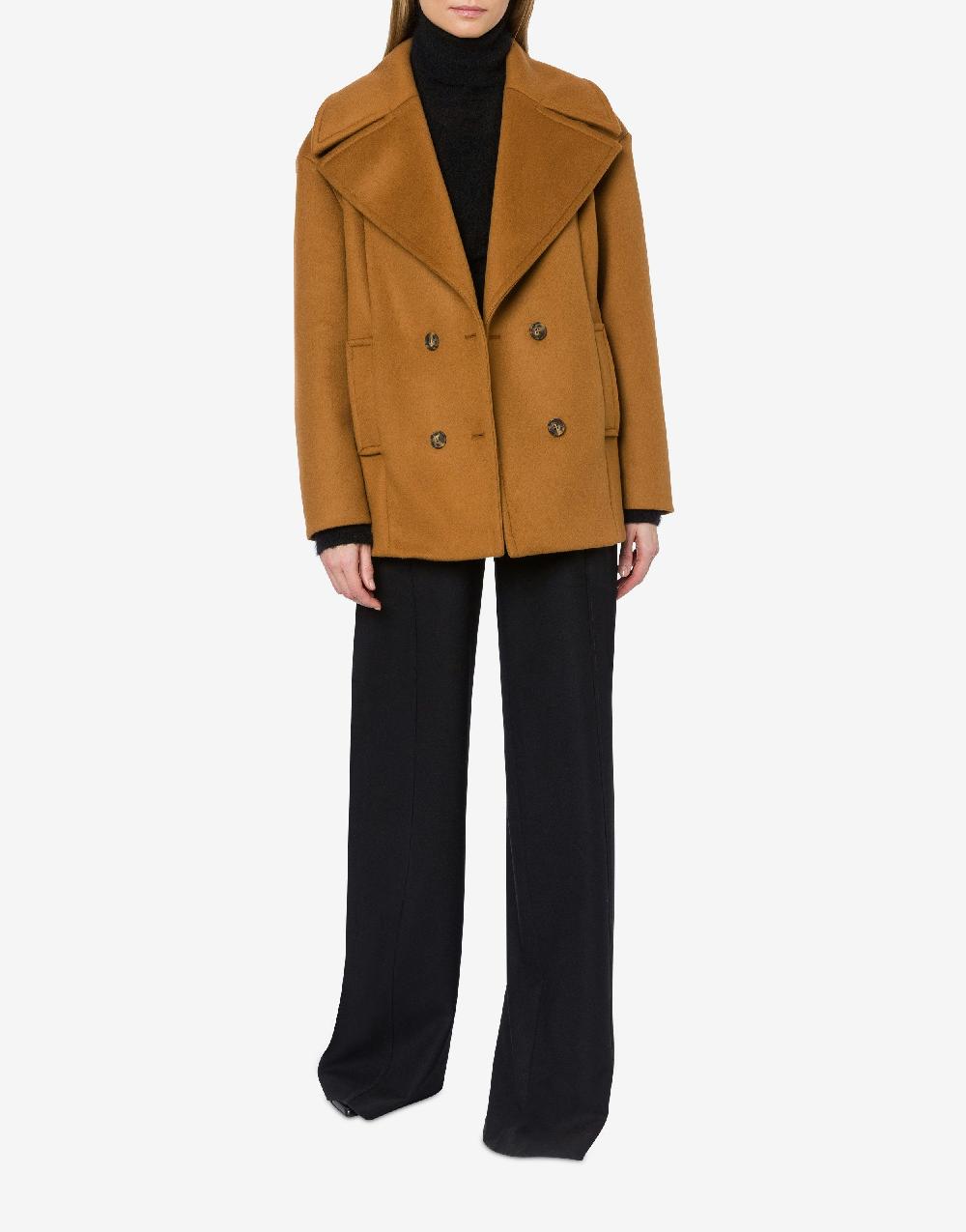 Alberta Ferretti Caban in panno di lana e cashmere Pezzi Unici