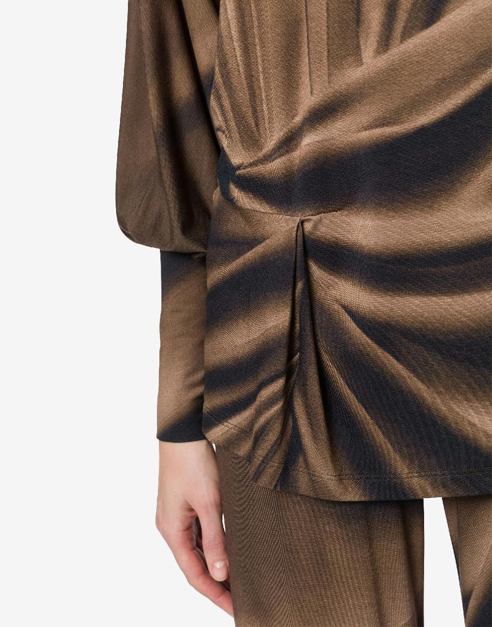 Alberta Ferretti Maglia in jersey con stampa drappeggio Soddisfazione Garantita