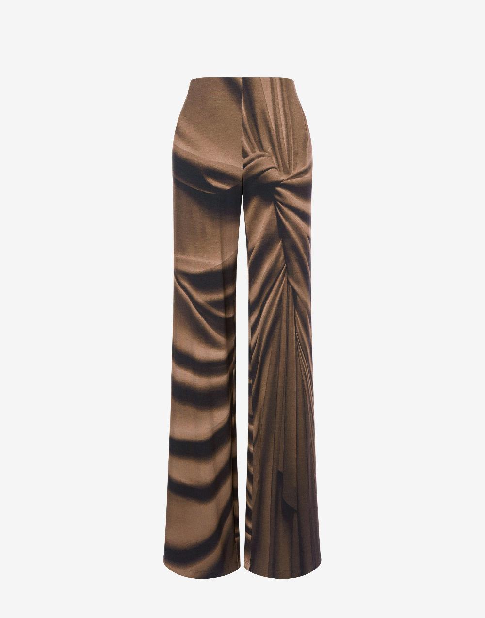 Alberta Ferretti Pantalone in jersey con stampa Drappeggio