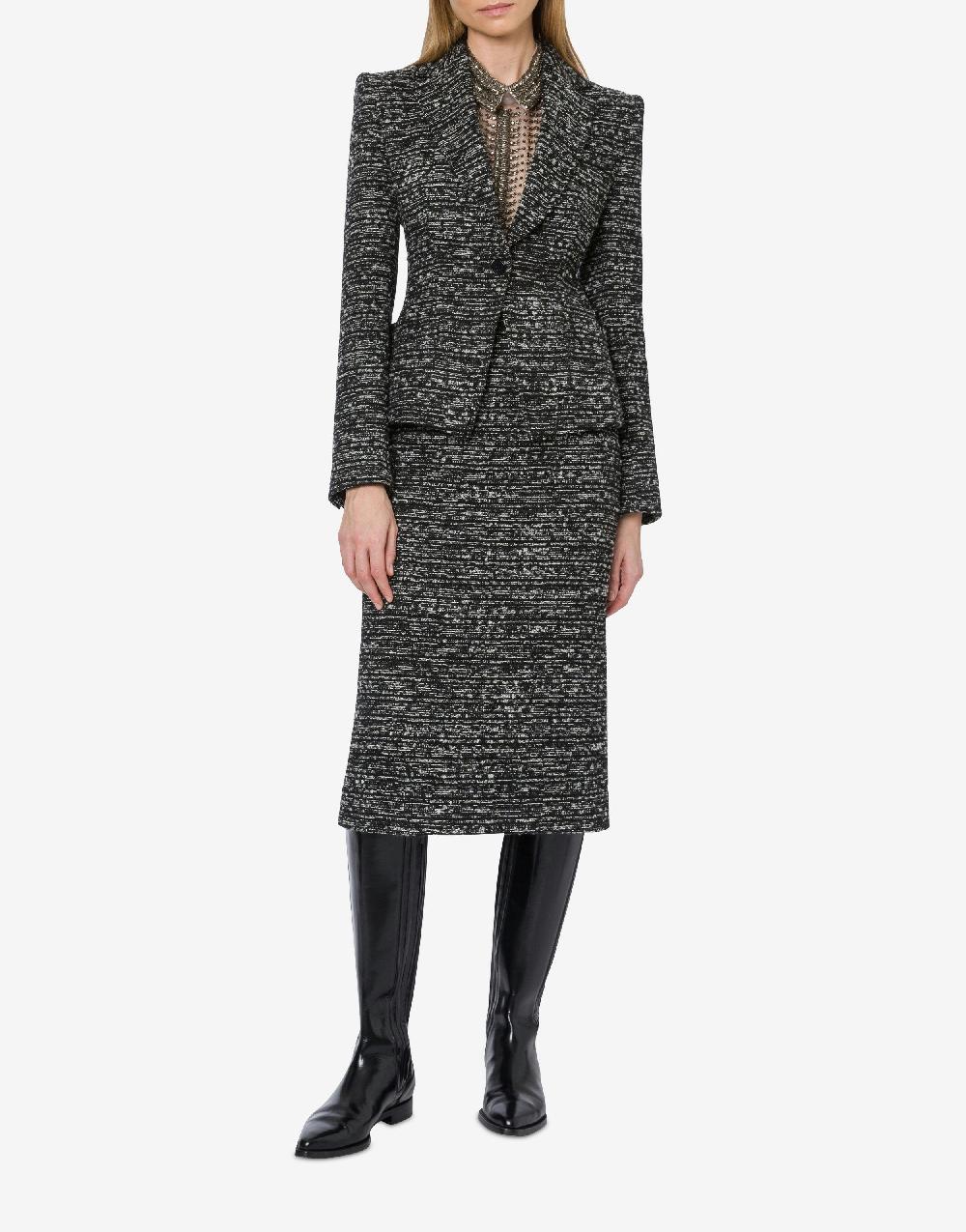 Alberta Ferretti Giacca in tweed bottonato Negozi Online