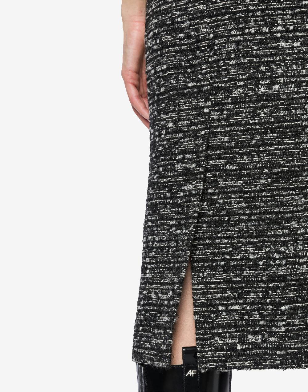Alberta Ferretti Gonna midi in tweed bottonato Acquista Ora