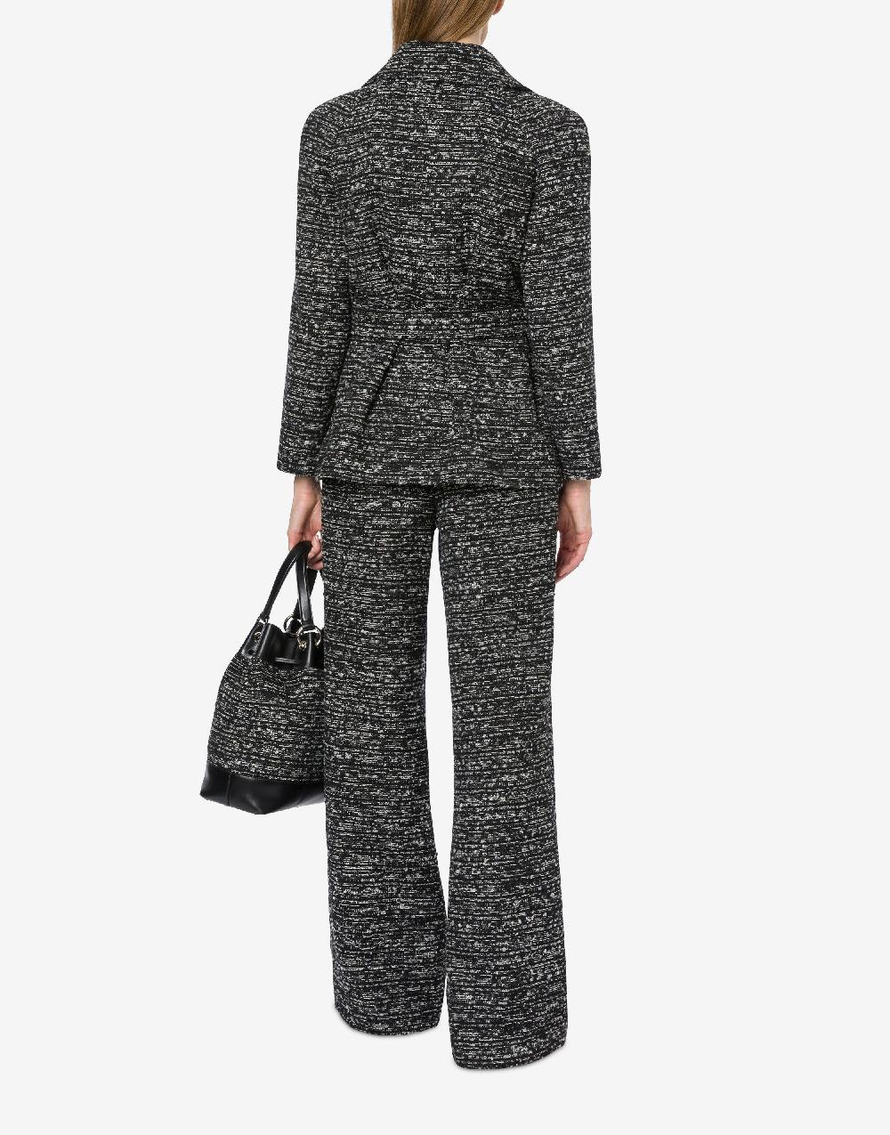 Alberta Ferretti Giacca in tweed bottonato con spacchi Consegna Veloce