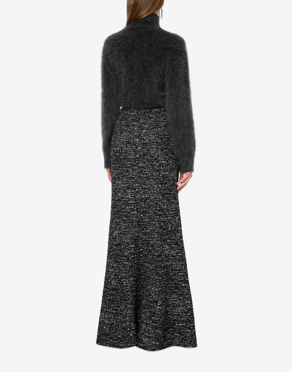 Alberta Ferretti Gonna lunga in tweed bottonato Promozione Limitata
