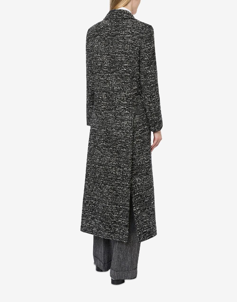 Alberta Ferretti Cappotto doppiopetto in tweed bottonato Fino Al -60%