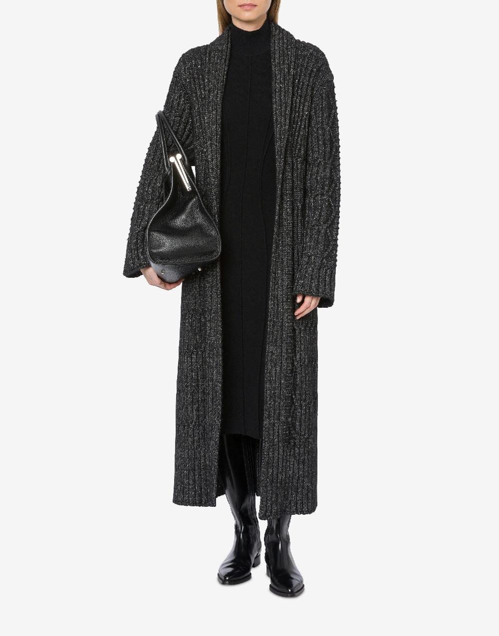 Alberta Ferretti Cardigan lungo in fettuccia lana cotone Shopping Online