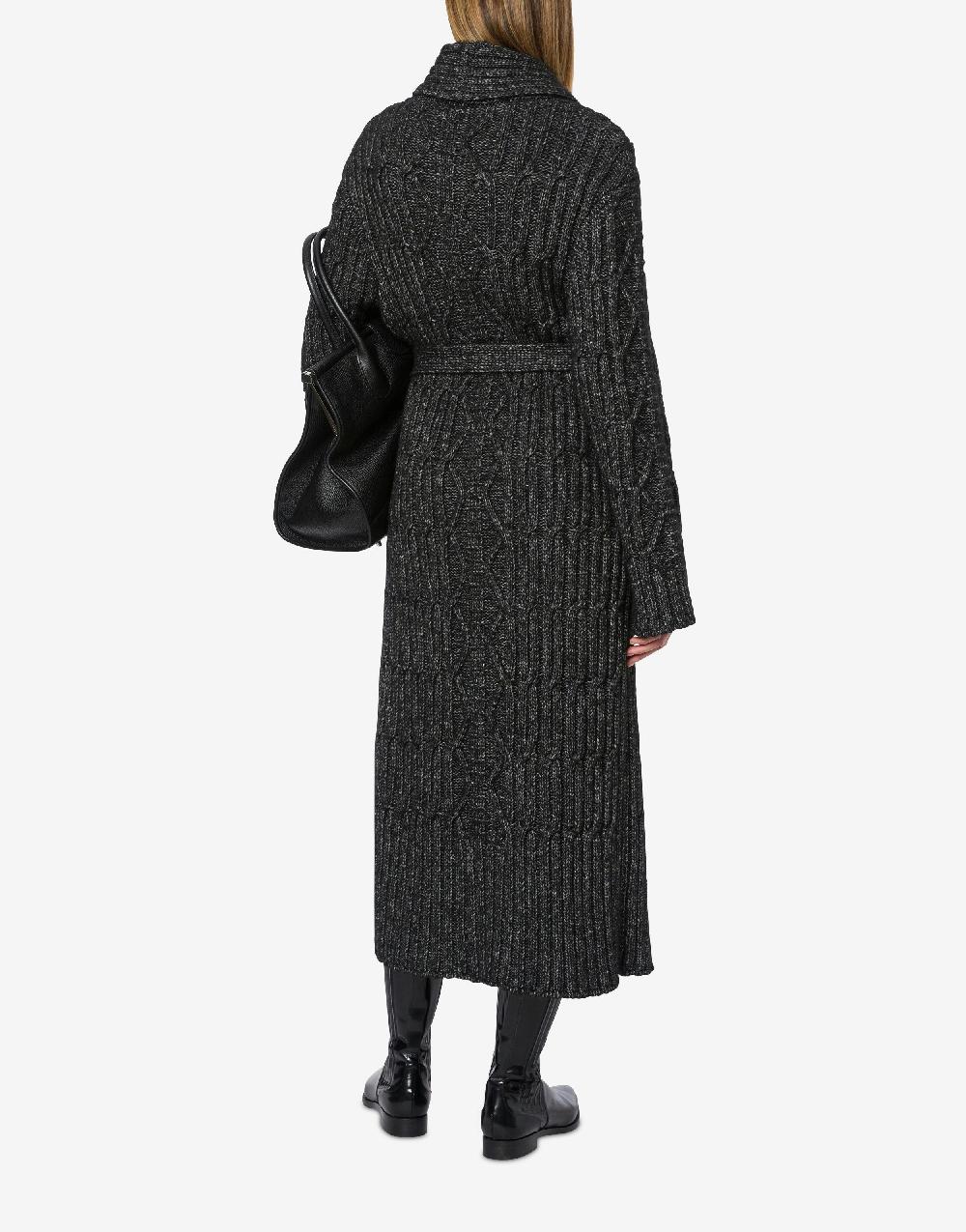 Alberta Ferretti Cardigan lungo in fettuccia lana cotone Shopping Online
