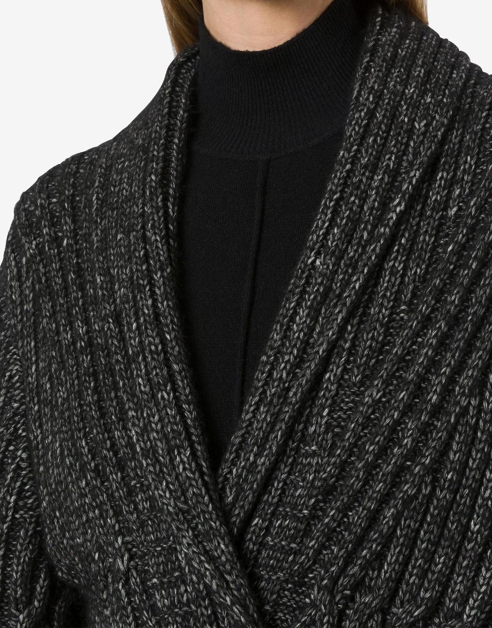 Alberta Ferretti Cardigan lungo in fettuccia lana cotone Shopping Online