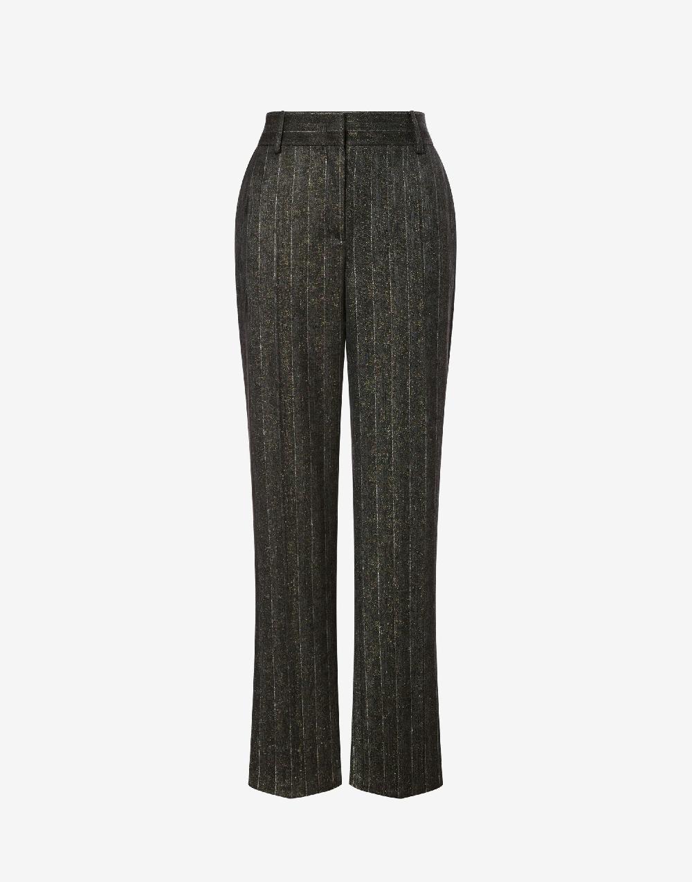 Alberta Ferretti Pantalone in gessato lurex Offerta