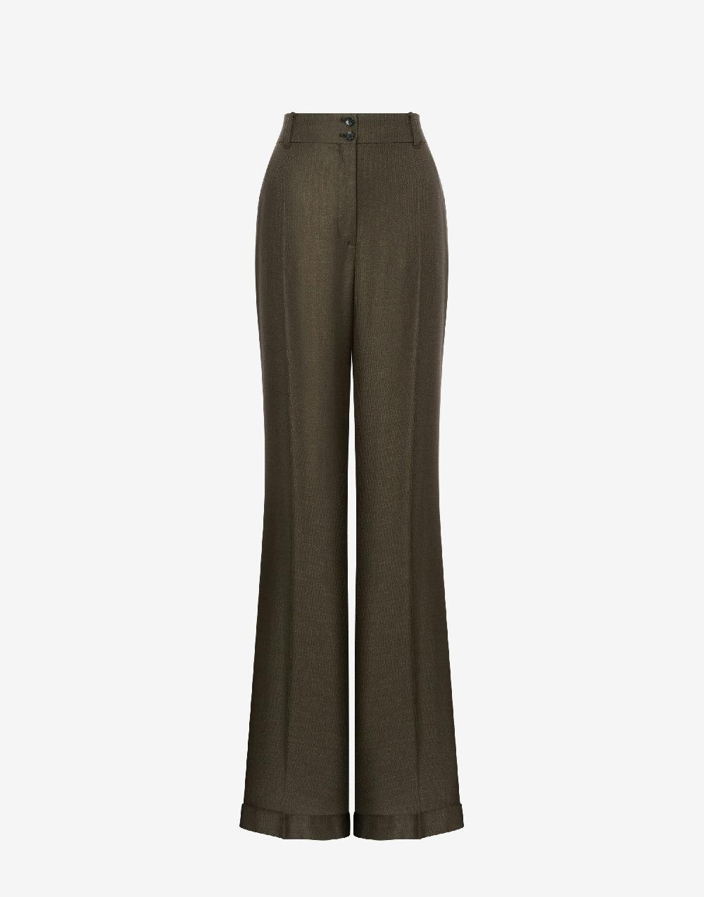 Alberta Ferretti Pantalone in twill fiammato Online