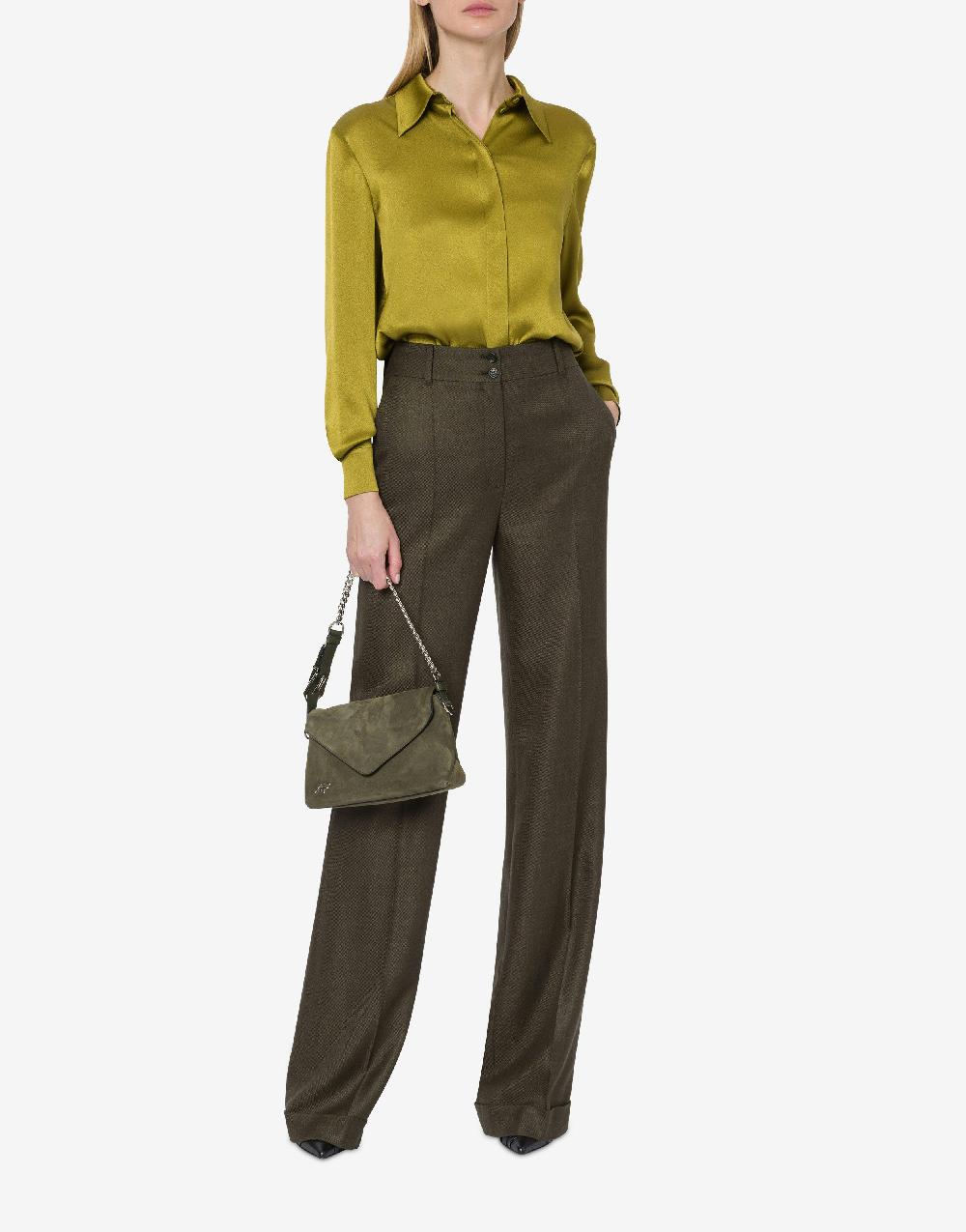 Alberta Ferretti Pantalone in twill fiammato Online