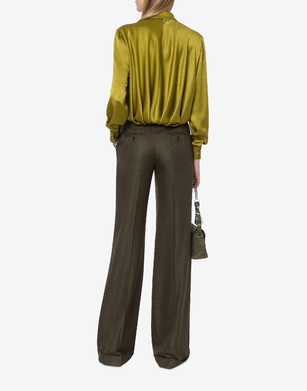 Alberta Ferretti Pantalone in twill fiammato Online