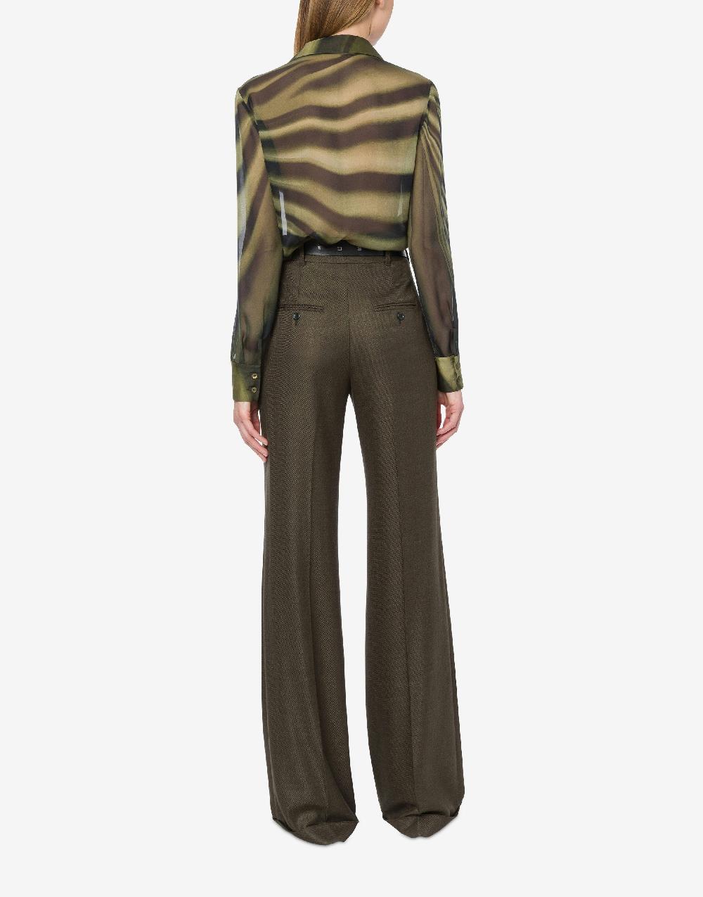 Alberta Ferretti Camicia in chiffon con stampa Drappeggio Saldi