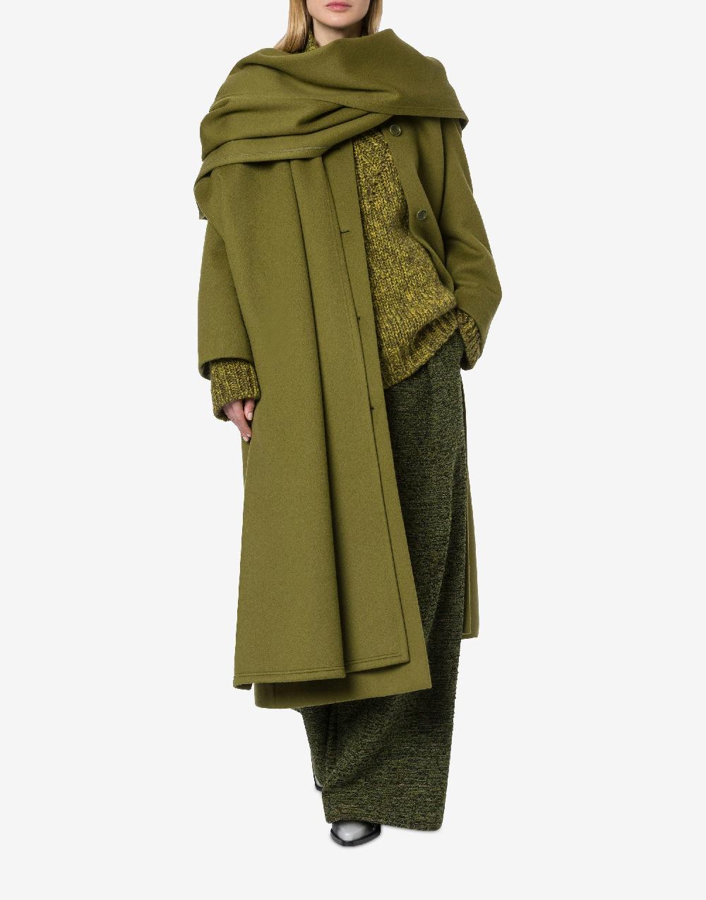 Alberta Ferretti Cappotto in panno di lana e cashmere Offerte